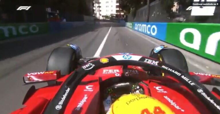 ‘Tá chateado comigo’? Áudio do carro revela climão entre Hamilton e engenheiro na Ferrari