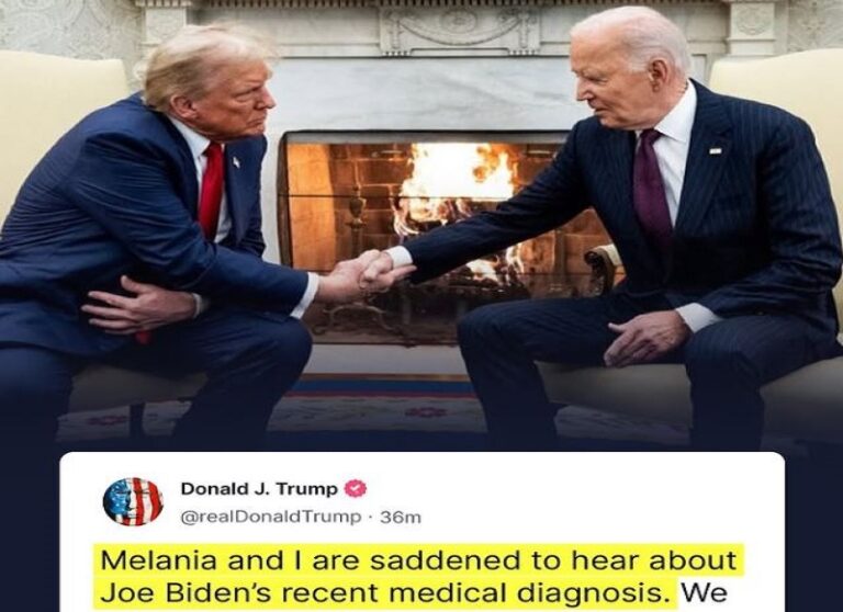Trump envia mensagem de apoio a Biden
