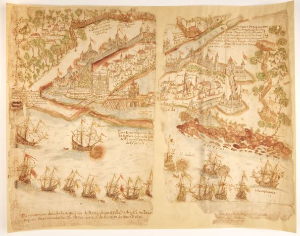 Mapa inédito de 1654 revela detalhes da expulsão holandesa de Pernambuco