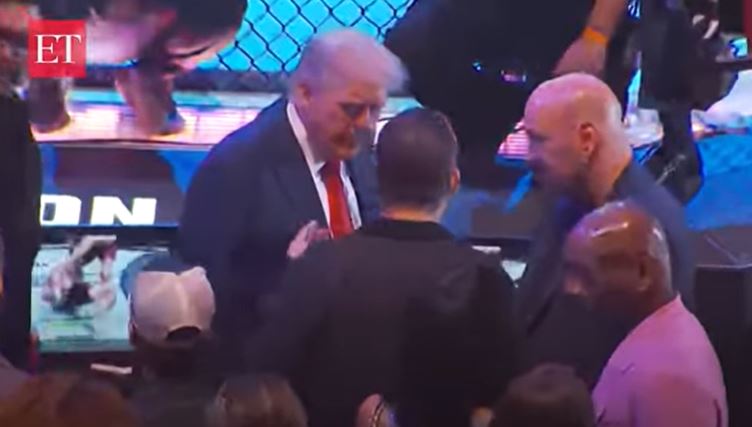 Trump vai a UFC e recebe apoio do público