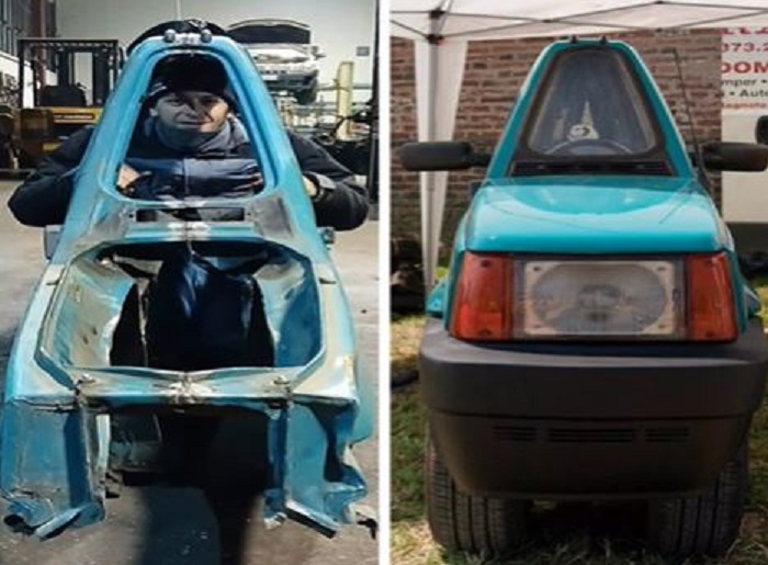 Italiano transforma modelo em carro mais estreito do mundo com 50 cm