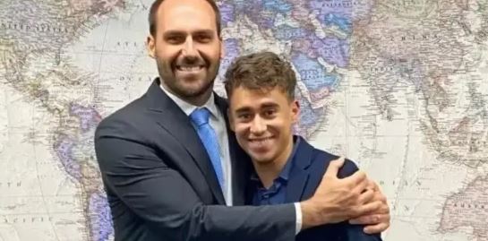 Eduardo Bolsonaro criticou falta de engajamento de Nikolas Ferreira