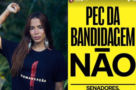 Anitta ‘reaparece’ para criticar ‘PEC das Prerrogativas’