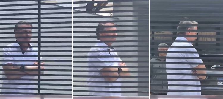 Bolsonaro aparece na garagem de casa e confirma que acompanha seu julgamento