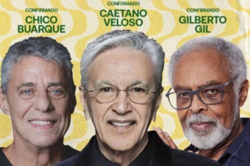 Caetano Veloso, Gil, Chico e Djavan fazem show em ato contra anistia