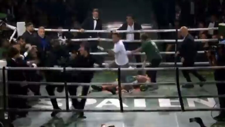 Luta entre Popó e Wanderlei Silva termina com briga generalizada no ringue