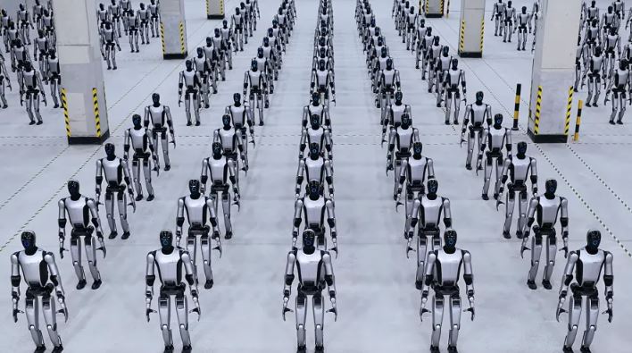 China entrega ‘exército’ de robôs humanoides para trabalho 24h em fábricas