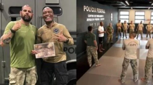 Anderson Silva divulga treinamento para ser policial nos EUA