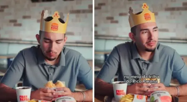 Jovem deixado sozinho em trilha vira garoto-propaganda do Burger King