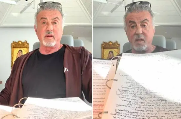 Sylvester Stallone conclui autobiografia escrita à mão