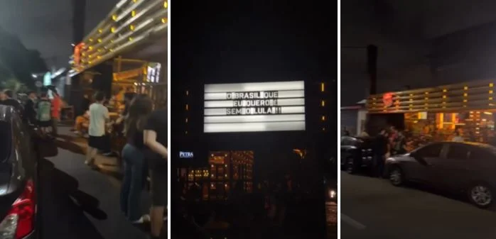 Bar lota de clientes após exibir cartaz contra Lula; Assista