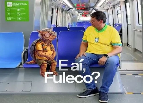 Tarcísio resgata mascote ‘idoso’ da Copa para entregar metrô prometido para 2014