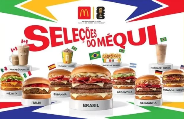 McDonald’s lança cardápio temático da Copa com lanches inspirados em seleções