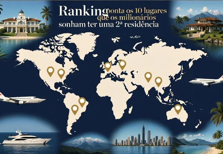 Ranking aponta os 10 lugares que os milionários sonham ter uma 2ª residência