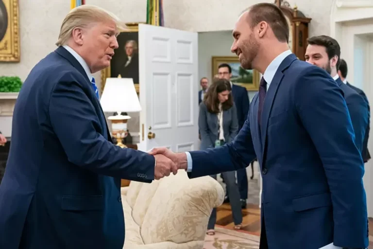 Eduardo promete acionar Trump e faz desafio a Moraes