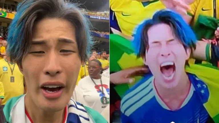 Quem é o torcedor japonês que se desesperou após vitória do Brasil