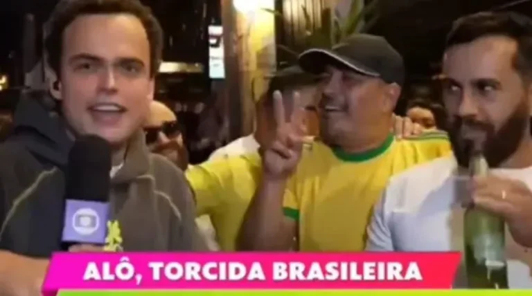 Torcedor pede hexa e vitória de Flávio Bolsonaro ao vivo na Globo