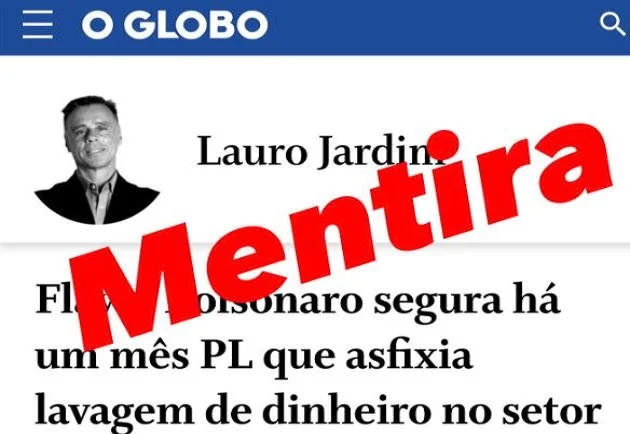 Flávio Bolsonaro rebate jornalista do O Globo: ‘mentira!’