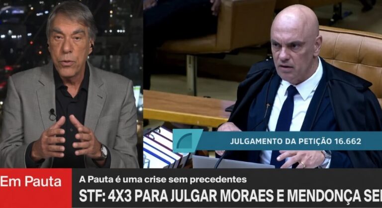 Jornalista da GloboNews ironiza: “foi Bolsonaro que obrigou Moraes a assinar contrato suspeito com Vorcaro?’
