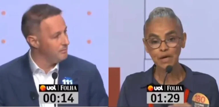 Em debate, Marina acusa Derrite de “teste de competência de gênero”