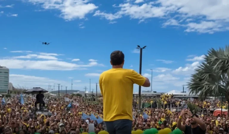 Flávio Bolsonaro reúne multidão em Cabo Frio e promete vitória no 1º turno