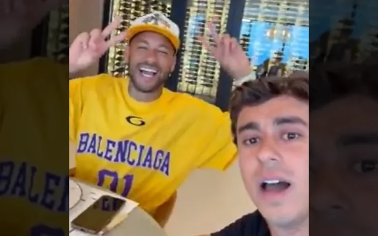 Neymar faz gesto de “22” em vídeo com Nikolas Ferreira